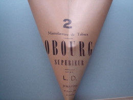 OBOURG - Manufacture De Tabacs - JEMAPPES (MONS) Paquet De Tabac En Cône - Cajas Para Tabaco (vacios)