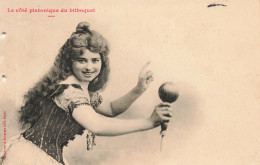 Jouet Le Côté Platonique Du BILBOQUET - Jeune Femme Jouant - Bergeret Vers 1904 - Jeux Et Jouets