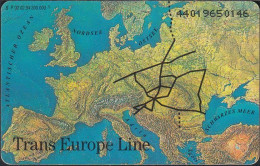 GERMANY P02/94 - Trans Europe Line - Europa Karte - Map - P & PD-Series: Schalterkarten Der Dt. Telekom