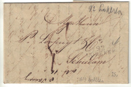 LAC Daté Lokeren 8//1809 Griffe 92 LOKEREN > Schiedam  Signé Cornélis - 1794-1814 (Französische Besatzung)