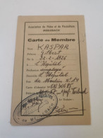 Carte De Membre, Association De Pêche Et De Pisciculture Merlebach 1957. Timbres Taxe Piscicole - 1859-1959 Gebraucht