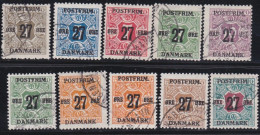 Denmark      .   Y&T     .     95/104      .     O      .     Cancelled - Used Stamps