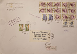 POLOGNE AFFRANCHISSEMENT COMPOSE SUR LETTRE RECOMMNADEE POUR LA SUISSE 1999 - Storia Postale