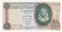 EGYPT 10 EGP POUNDS 1964 P-41 Sig/ ZENDO #12 UNC - Egypte