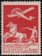 Denmark      .   Y&T     .     Airmail  3  (2 Scans)      .    **        .    MNH - Airmail