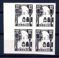 RC 26379 ALGERIE N° 341 - 20f MUSÉE DU BARDO ESSAI EN NOIR NON DENTELÉ BORD DE FEUILLE NEUF (*) TB - Unused Stamps