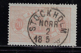 SWEDEN 1882 OFFICIAL STAMP SCOTT #O19 USED - Servizio