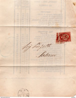 1875  LETTERA CON ANNULLO GENOVA + SALERNO - Dienstzegels