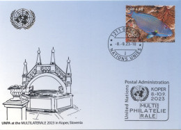 ONU Genève 2023 - Blue Card UNPA At The Multilaterale 2023 In KOPER Slovenia - Cartes-maximum