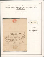 Page De Collection - Comte De Flandre : LAC Datée (1744) + Petite Griffe FURNES, Port 4 Sols > Gand - 1714-1794 (Paesi Bassi Austriaci)