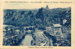 -dpts Div -ref-BL913- Tarn - Pampelonne - Chateau D Eau- Usine Electrique- Pont De Teillet -edit. Riviere Bureau N° 1404 - Pampelonne