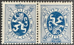 Belgique Belgium 1929 TETE BECHE Lion Héraldique Armoiries Arms Yvert 285a * MH - Neufs