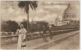 S.S.  PIO  X  NEL  GIARDINO   VATICANO        (VIAGGIATA) - Vatican