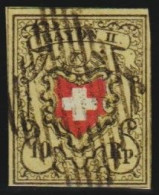 SUISSE - Postes Fédérales. N° 15 - Rayon II. 1850 . Signé BRUN. - 1843-1852 Kantonalmarken Und Bundesmarken