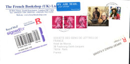 GB AFFRANCHISSEMENT COMPOSE SUR LETTRE RECOMMANDEE POUR LA FRANCE 2009 - Storia Postale