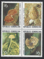 DOMINICAN REPUBLIC MUSHROOMS BLOCK Of 4 Sc 1383 MNH 2001 - Dominicaine (République)