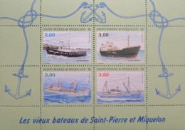 LP3969/2 - 1996 - S.P.M. - VIEUX BATEAUX DE SAINT PIERRE ET MIQUELON - N°5 BLOC NEUF** - Blocks & Sheetlets