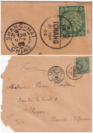 LETTRE. CHINE. COVER CHINA.  1903. SHANG-HAI. DRAGON 10c. ICHIANG. POUR FRANCE - Cartas & Documentos