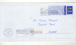 Enveloppe FRANCE Prêt à Poster Lettre 20g Oblitération COLOMBES CC 26/06/2007 - PAP: Aufdrucke/Blaues Logo