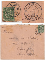 LETTRE. CHINE. COVER CHINA.1903. SHANG-HAI. DRAGON 10c.  CHUNGKING. POUR FRANCE - Lettres & Documents