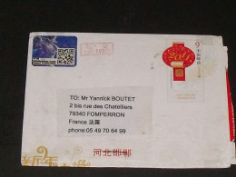 TC25 /  CHINE / Envellope Oblitéré Avec Joli Affranchissement - Storia Postale