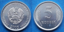 TRANSNISTRIA - 5 Kopeek 2005 KM# 50 Moldavian Republic (1991) - Edelweiss Coins - Andere - Europa