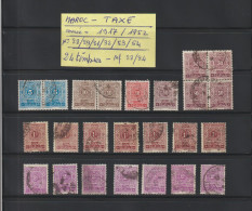 MAROC - Ex. Colonie - TIMBRES TAXE - Entre Les N° 28 & 54 De 1917 à 1952 - 24 Timbres Oblitérés - 2 Scan - Postage Due
