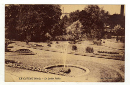 Cpa LE CATEAU Le Jardin Public - Le Cateau