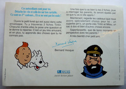 PLANCHE DE 2 AUTOCOLLANTS TINTIN ATLAS -  Autocollant - Stickers