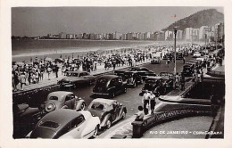 CARTE PHOTO ANCIENNE BRESIL RIO DE JANEIRO COPACABANA VOITURES ANIMEE DOS DIVISE NON ECRIT EDIT WESSEL - Copacabana