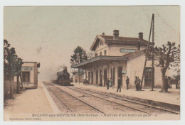 70 - Haute Saône /  SAINT LOUP Sur SEMOUSE -- Arrivée D'un Train En Gare (Colorisée, Edit. David Dupont). - Saint-Loup-sur-Semouse