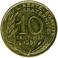 France - 1991 - KM 929 - 10 Centimes - XF - Look Scans - 10 Centimes