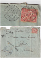 LETTRE. CHINE. 17 JUIN 1905. TIEN-TSIN CHINE. POSTE FRANCAISE. CORRESP. D'ARMEES. CORPS OCCUPATION DE CHINE. VIA SIBERIE - Covers & Documents