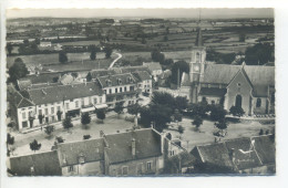 CPSM 89 Yonne QUARRE Les TOMBES Vue Aérienne "En Avion Au-dessus De ..." La Grande Place - Ed. Lapie - Quarre Les Tombes