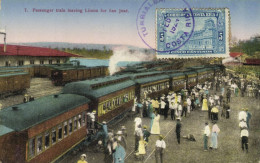 Costa Rica, C.A., LIMON, Passenger Train Leaving Station (1924) Wimmer Postcard - Costa Rica