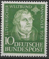 1952 Deutschland Germany  Mi. 149 **MNH Tagung Des Lutherischen Weltbundes, Hannover - Ungebraucht