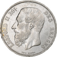 Belgique, Leopold II, 5 Francs, 1868, Bruxelles, Tranche A, Argent, TTB, KM:24 - 5 Frank