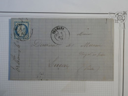 651 FRANCE  BELLE LETTRE  1876 ORLEANS A LUCON  +N°60 CAD    +AFF. INTERESSANT++ - 1849-1876: Periodo Clásico