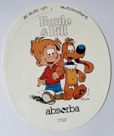 Rare AUTOCOLLANT BOULE ET BILL ABSORBA 1986 - 1987 - Autocollants