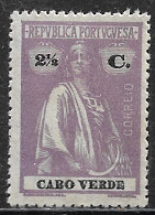 Cabo Verde – 1914 Ceres Type 2 1/2 Centavos Mint Stamp - Guinea Portoghese