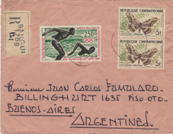 Bangui 1964 Reko > Argentinien - Olympia 1964 ZTokio - Dactyloceras Widemanni Nachtfalter Spinner - Centrafricaine (République)