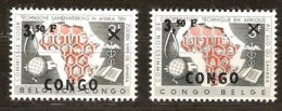 Congo 1960 Yvertn° 413-414 *** MNH  Surcharge Congo - Unused Stamps