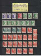 MAROC - Ex. Colonie - Entre Les N° 279 Et 284 De 1949  -- 40  Timbres Oblitérés - 2 Scan - Used Stamps