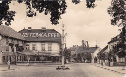 AK Lehnin - Marktplatz - Kloster-Kaffee - Werbestempel Sahna Pflanzenöl - 1960 (66126) - Lehnin