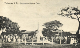 Costa Rica, C.A., PUNTARENAS, Monumento Mora Y Cañas (1910s) Postcard - Costa Rica