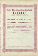 Union Belge Immobilière Et De Crédit - U.B.I.C. - Blanco - Banque & Assurance