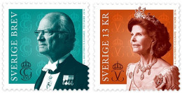 Sweden Schweden Suède 2016 King And Queen Royalties Set Of 2 Stamps MNH - Nuovi