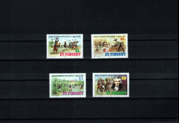 St. Vincent 1984 Emancipation Of Slaves Set With Overprint SPECIMEN Postfrisch / MNH - Cricket