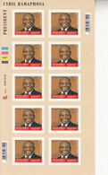 2018 South Africa President Ramphosa  Miniature Sheet Of 10 MNH - Unused Stamps