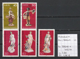 (TJ) Porselein - Bundespost/Berlin - YT 739/40 + 442/44 (gest./obl./used) - Porzellan